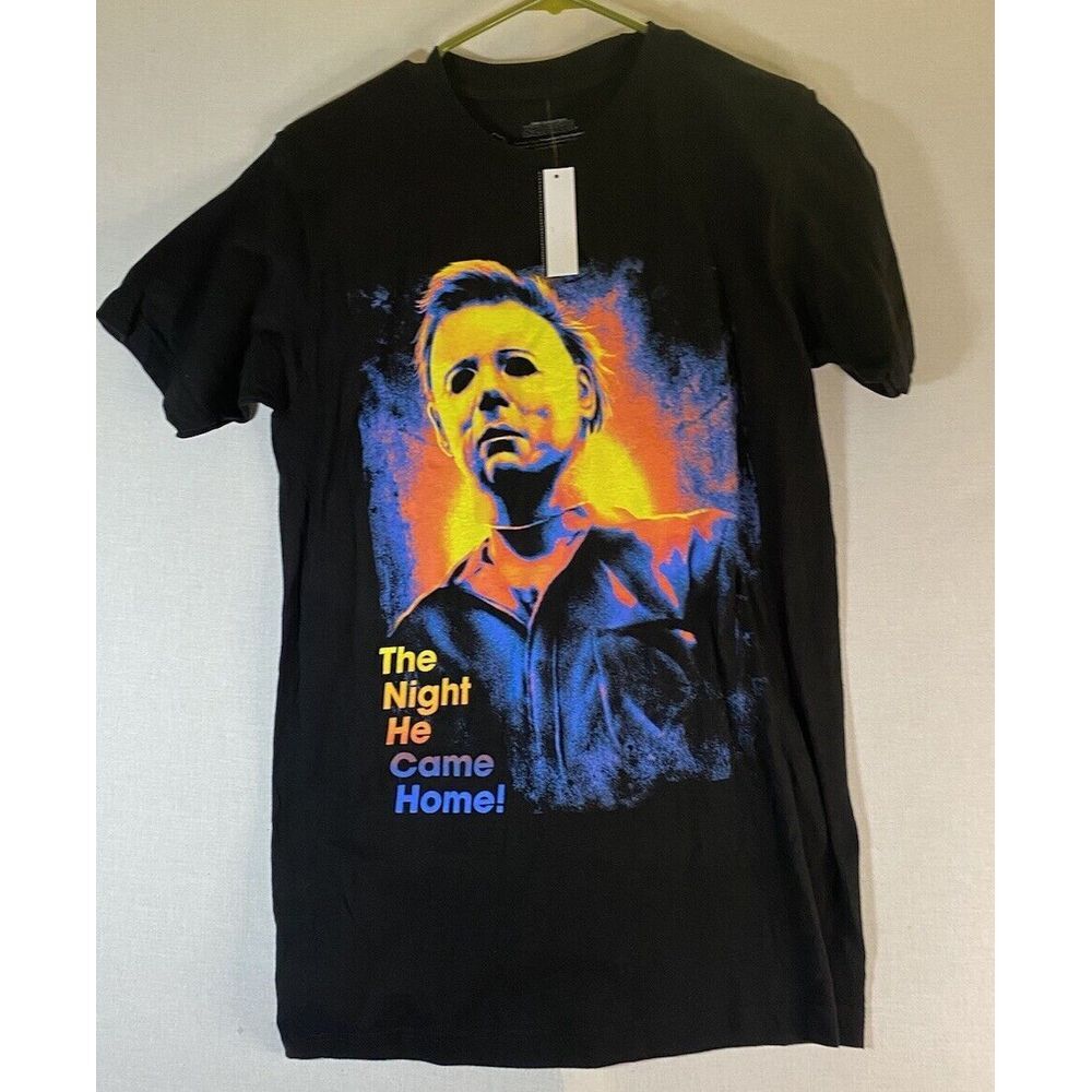 New Halloween Michael Myers The Night He Came Home Black T-Shirt / Size Medium 2